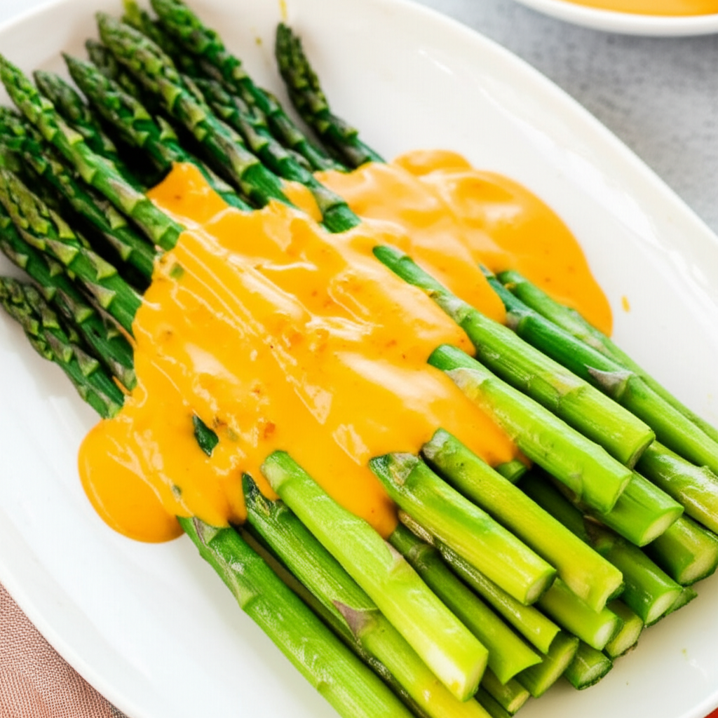 Asparagus With Orange Curry Sauce image
