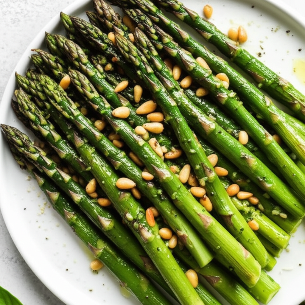 Asparagus With Pine Nuts image
