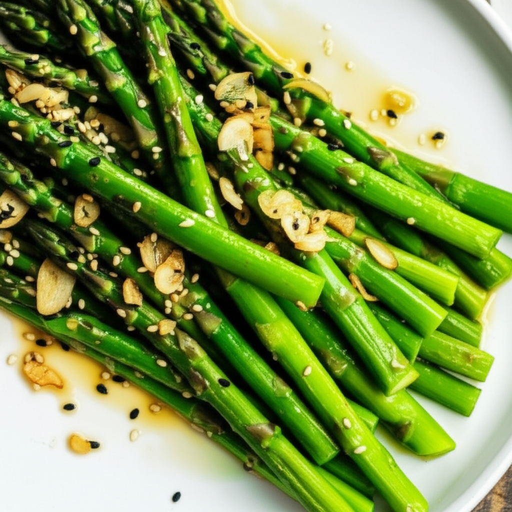 Asparagus With Sesame Oil Vinaigrette image