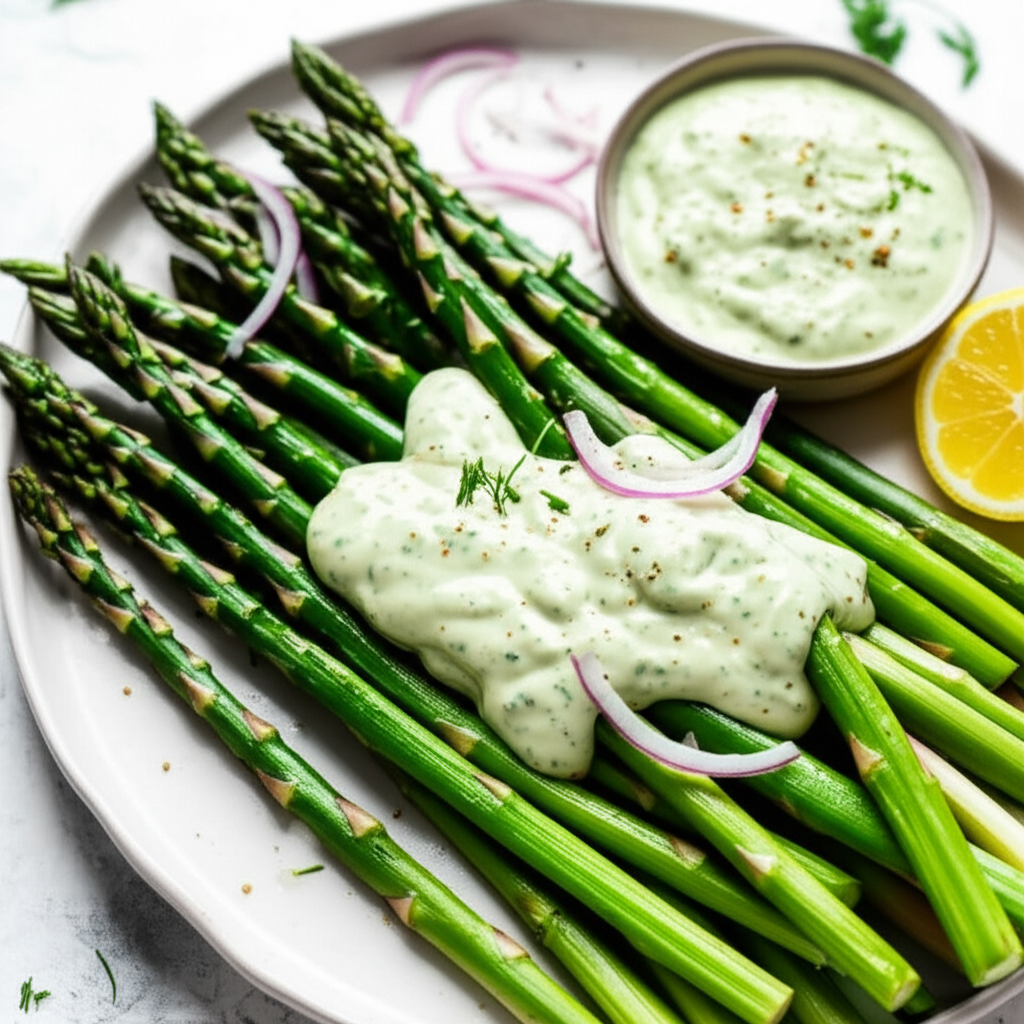 Asparagus With Tarragon Dipping Sauce image