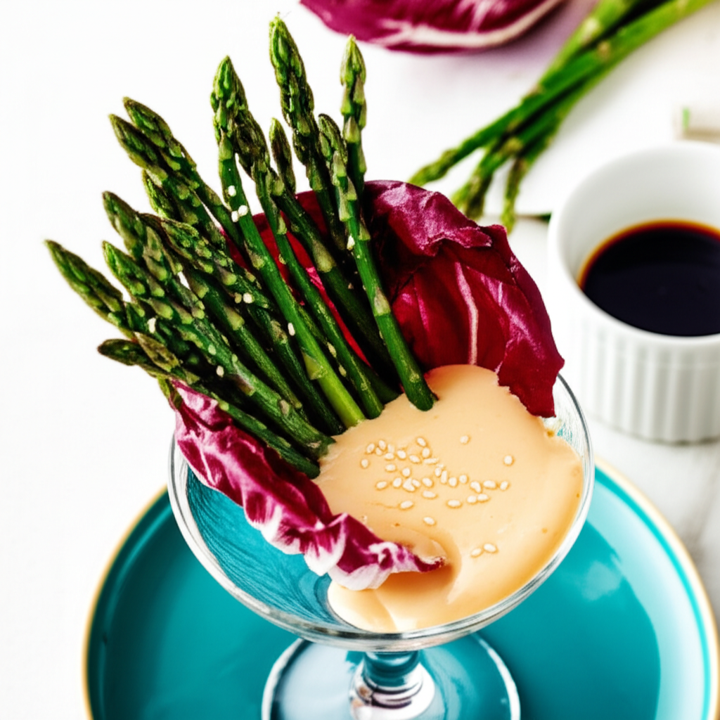 Asparagus With Toasted Sesame Aioli image
