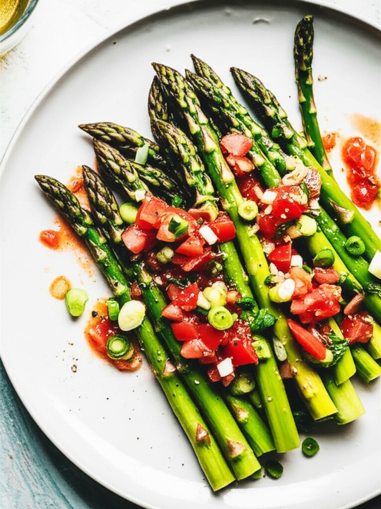 Asparagus With Tomato Vinaigrette image