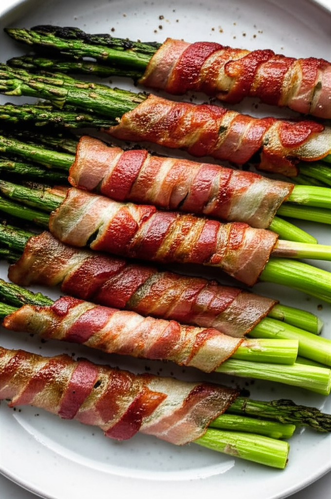 Asparagus Wrapped In Bacon image