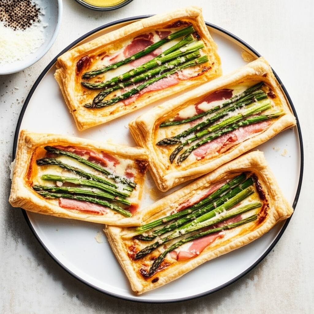 Asparagus Ham And Mascarpone Tart image