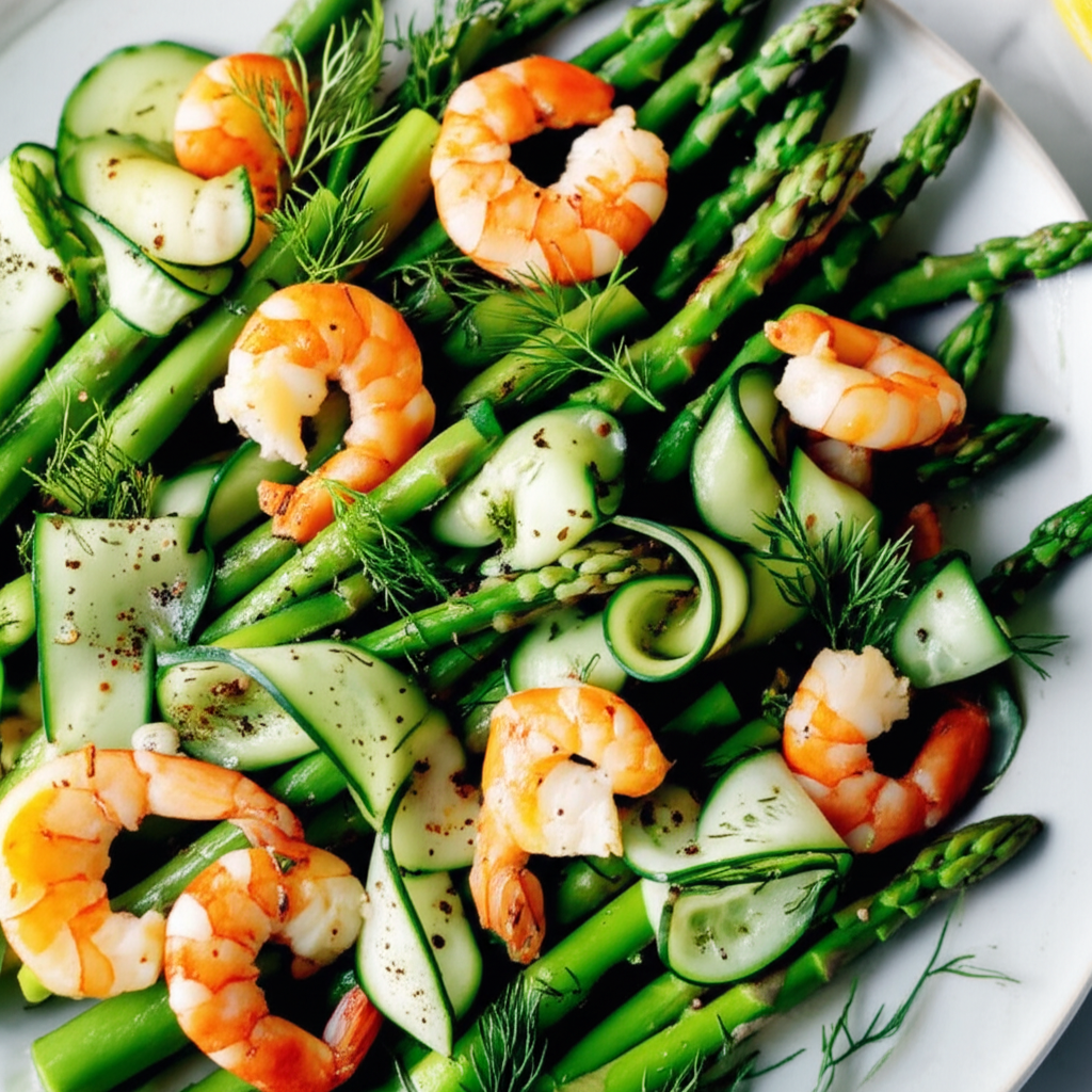 Asparagus Prawn And Dill Salad image