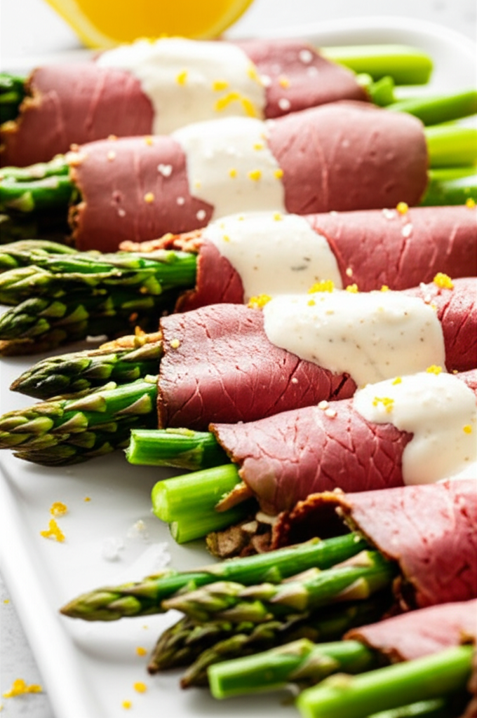 Asparagus Roast Beef Roll Ups image
