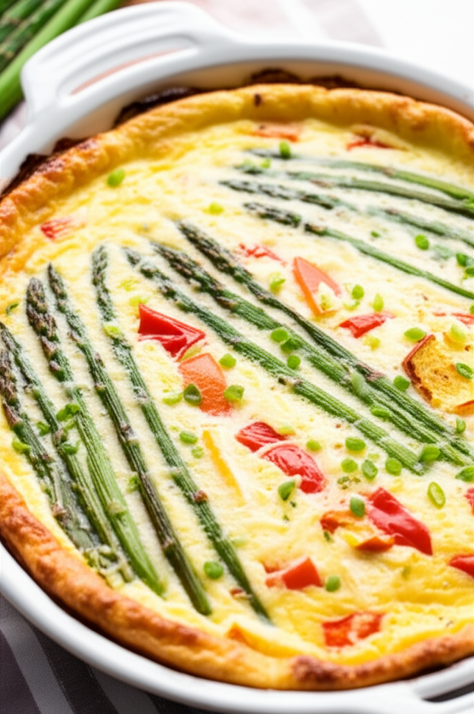 Asparagus Squash And Cheese Souffle image