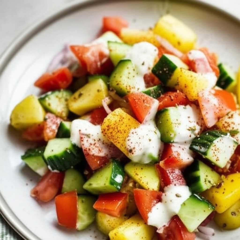 Tide Me Over Indian Chaat Simple Veggie Salad image