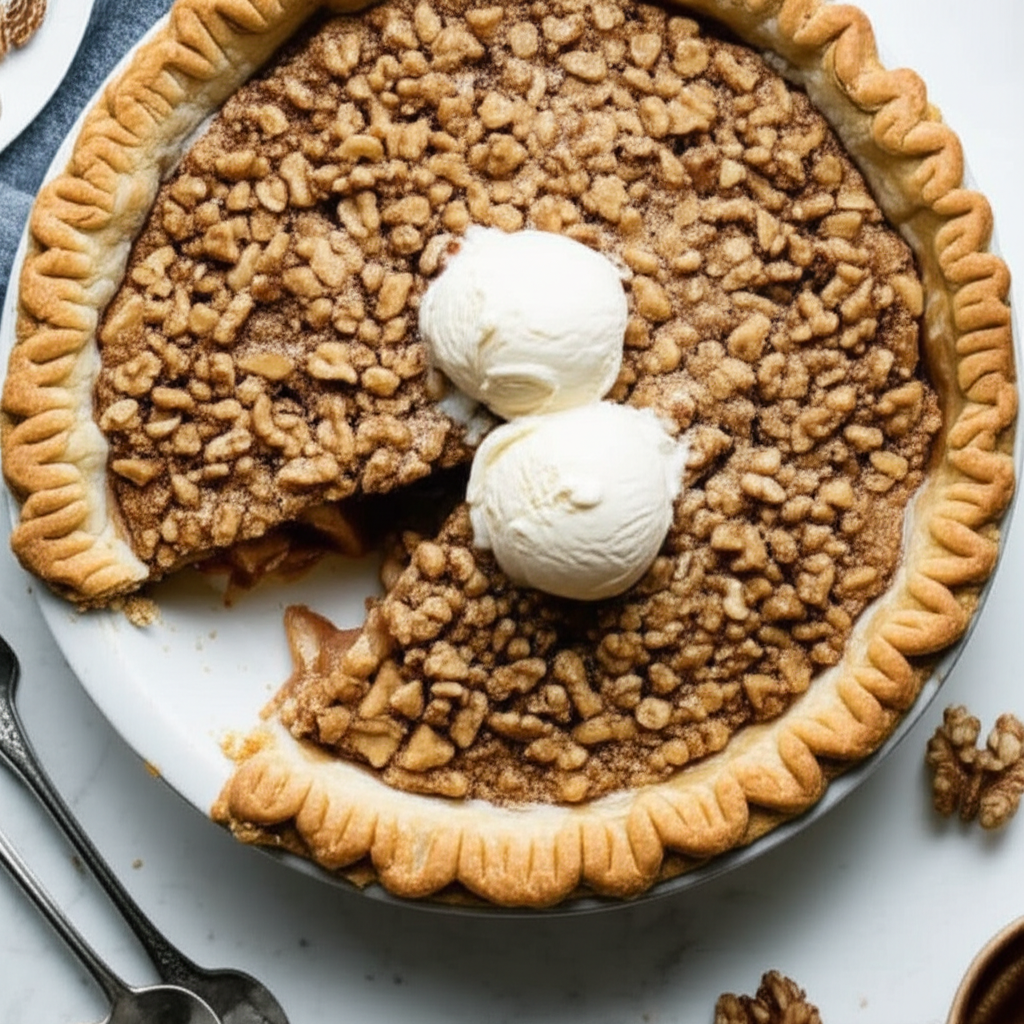 1930's Apple And Nut Pie image