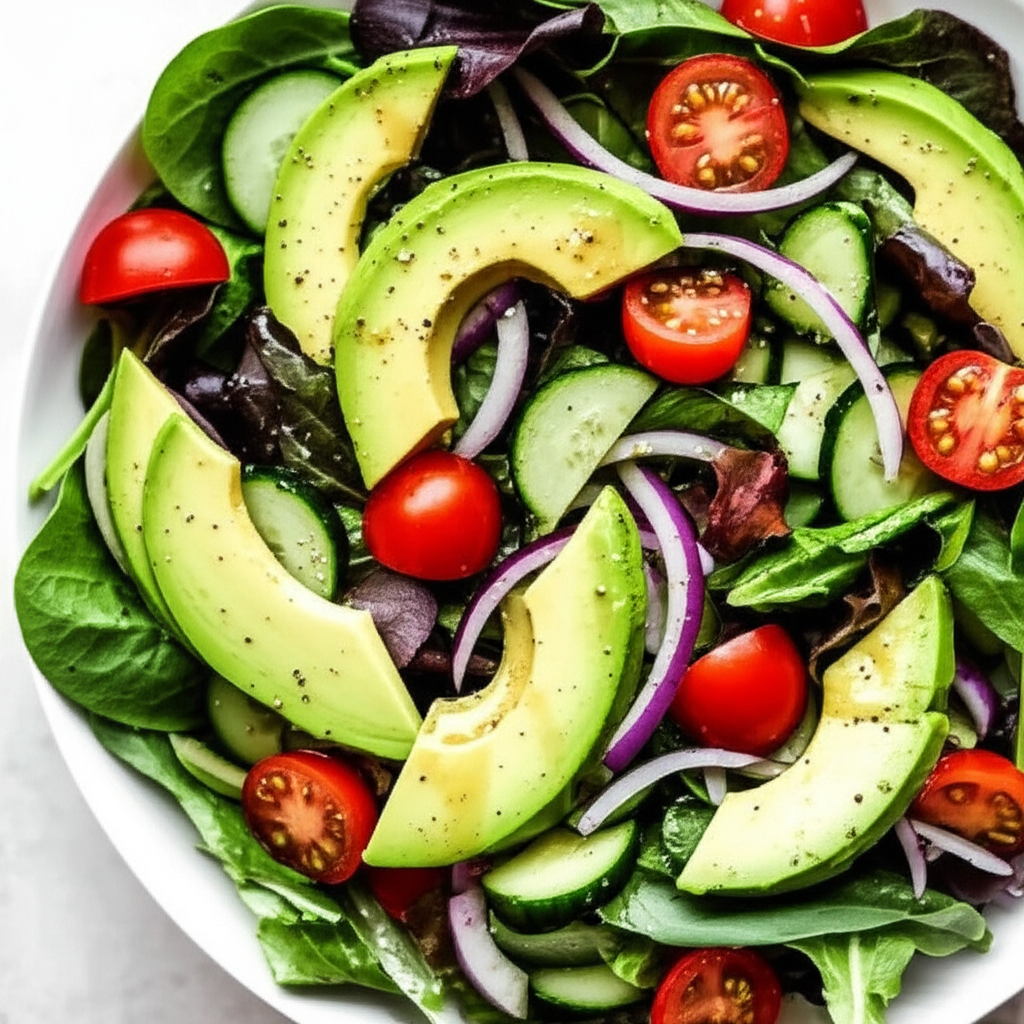 Atkins Cucumber Avocado Salad With Cumin Dressing image