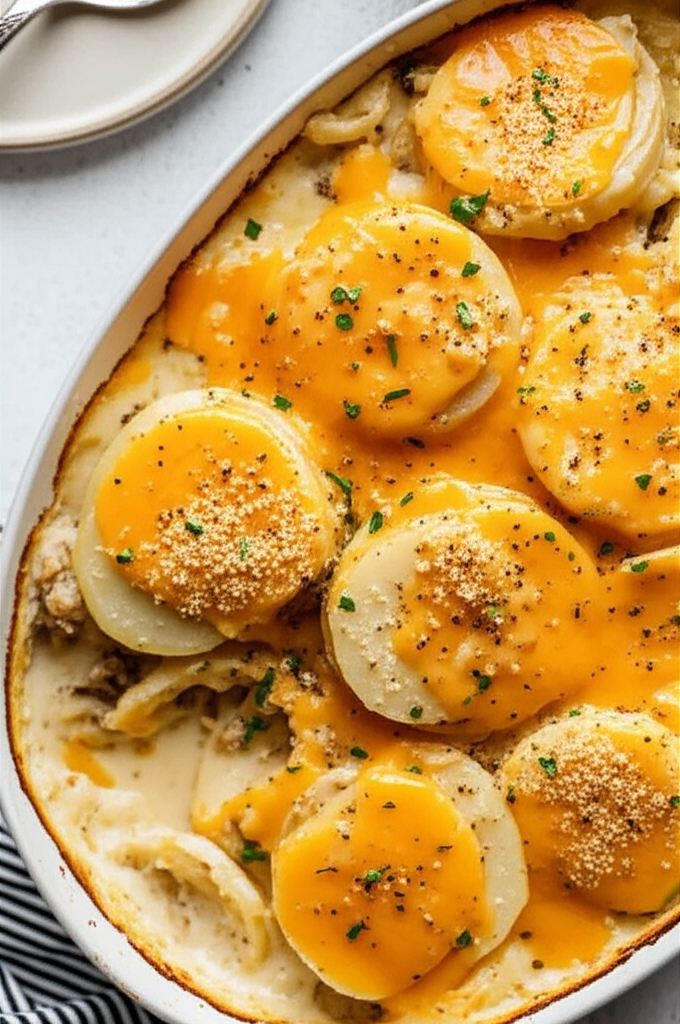 Au Gratin Scalloped Potatoes Onions image