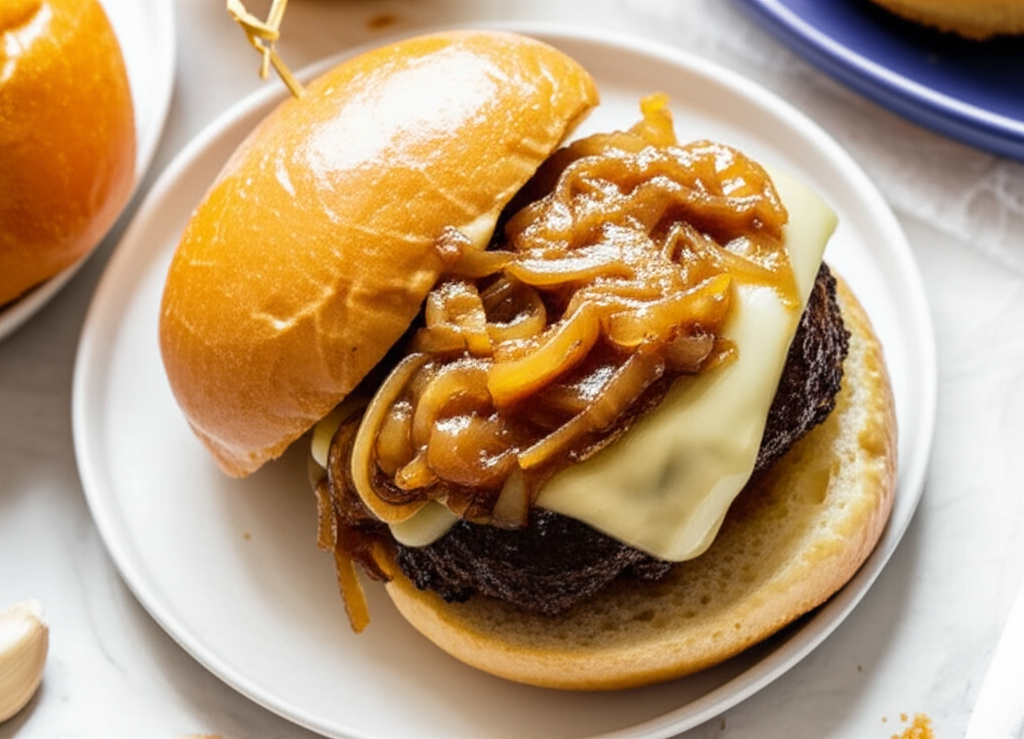 Au Jus Onion Burgers image