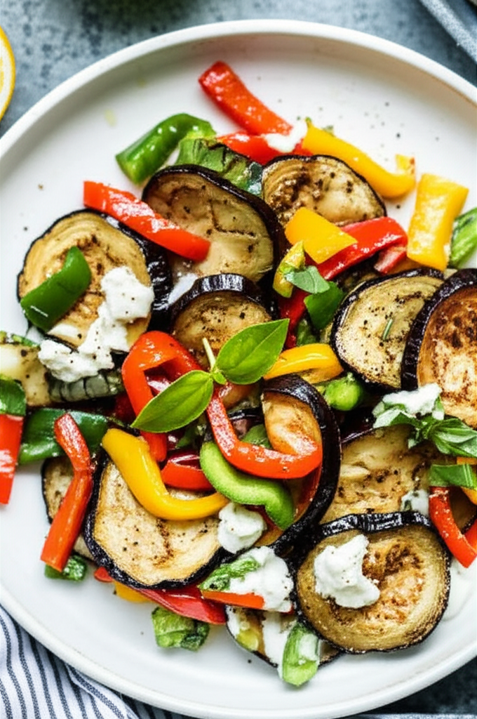 Aubergine And Pepper Delight image