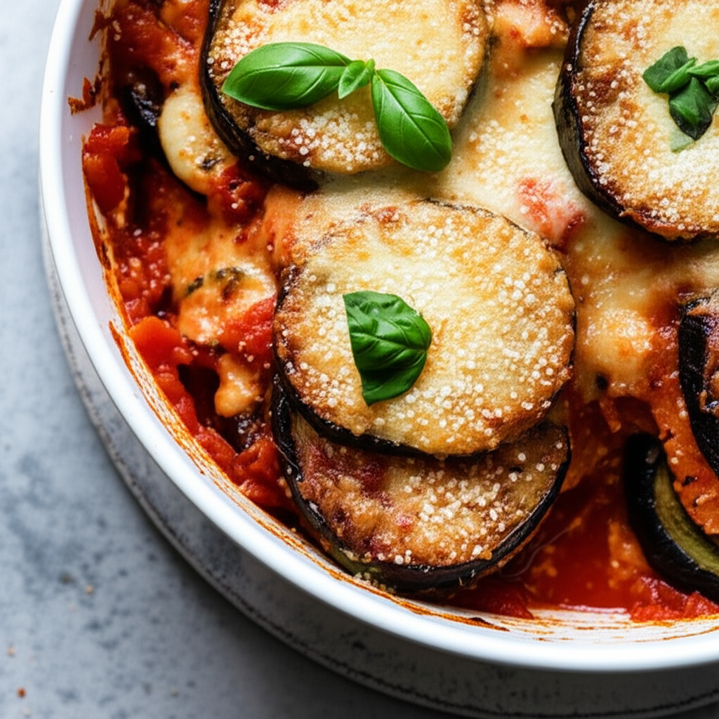 Aubergine Tomato Parmesan Bake Melanzane Alla Parmigiana image
