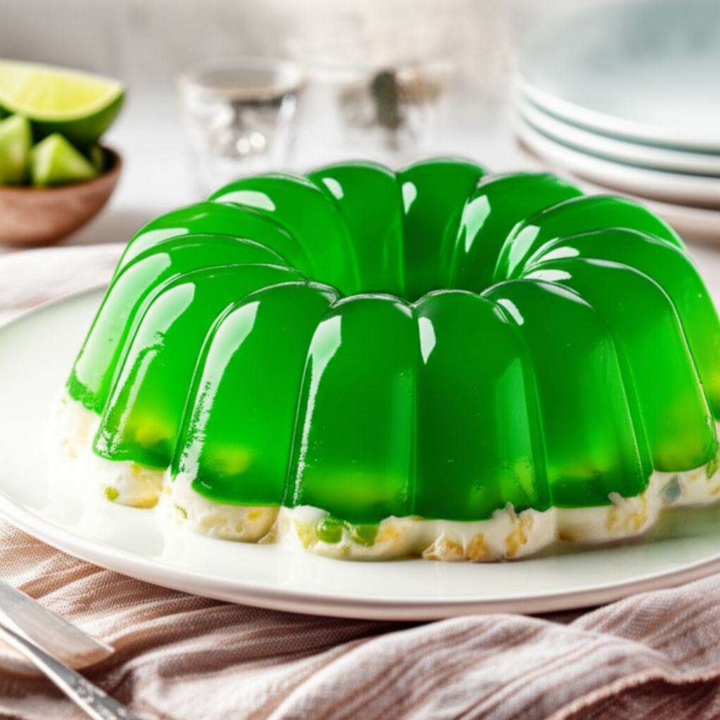 Aunt Helen S Green Congealed Salad image