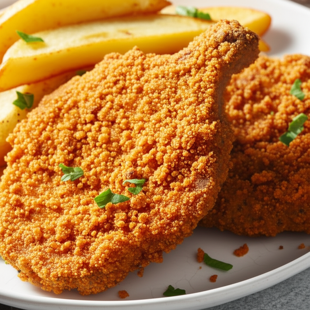 Aunt Jenny S Deep Fried Seasoned Pork Chops image