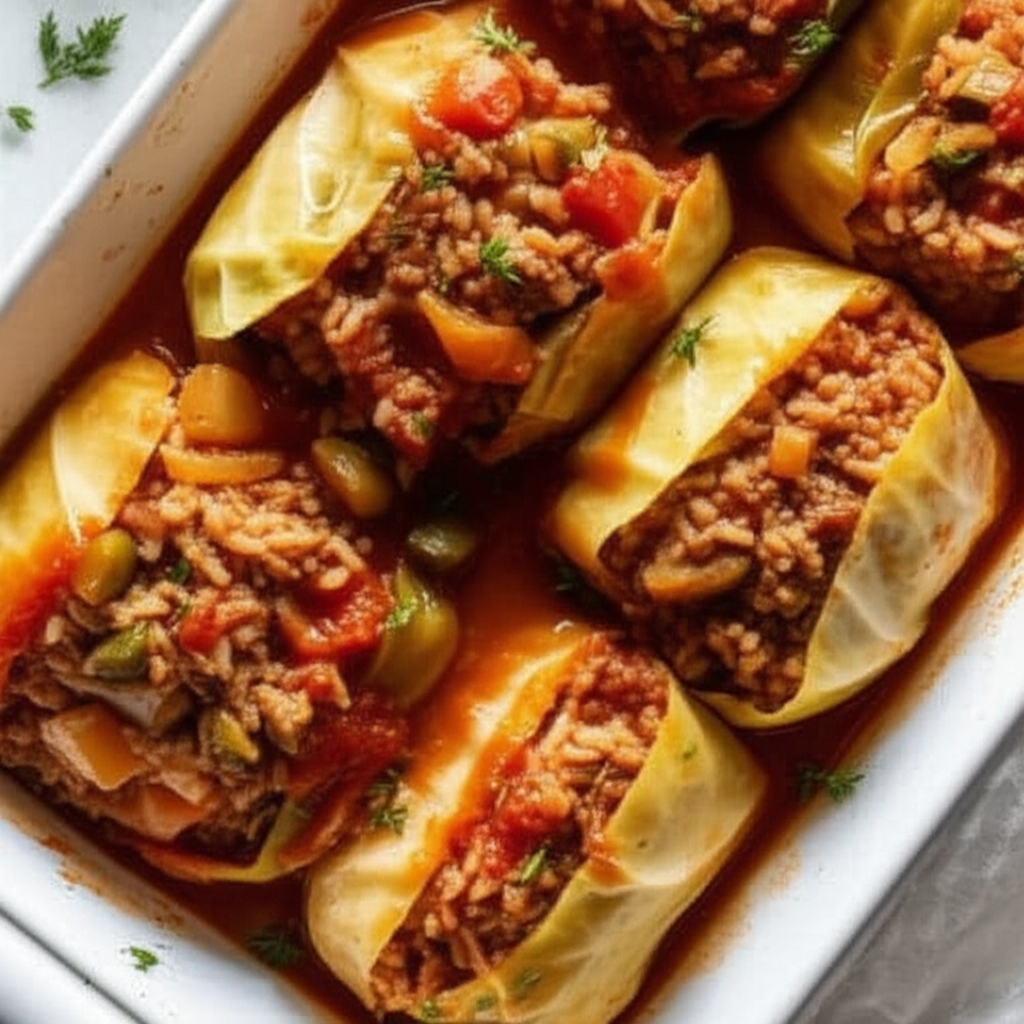 Aunt Pearl S Stuffed Peppers Cabbage Rolls image
