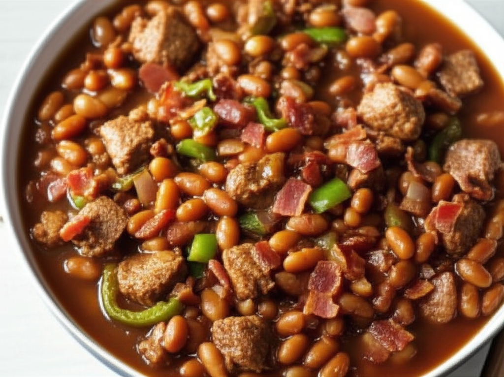 Aunt Sharon S Pork And Bean Bake image