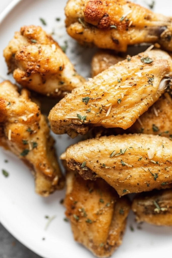 Herby Garlic Parmesan Baked Chicken Wings image