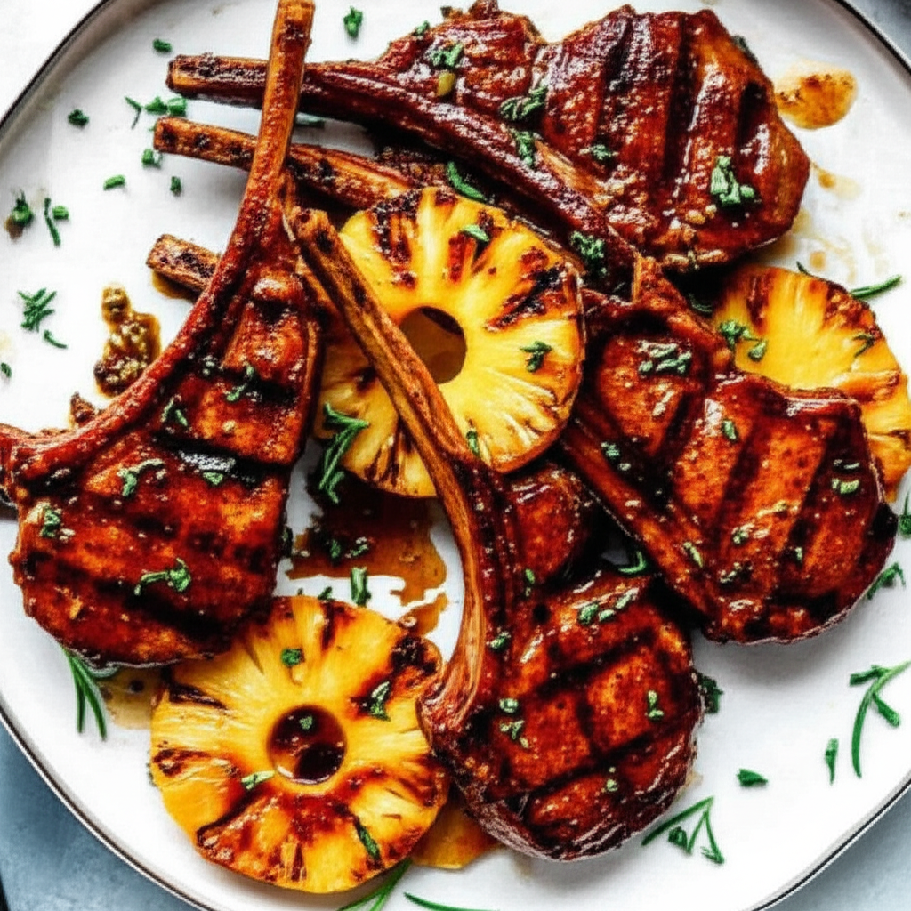 Aussie Lamb Chops Grilled image