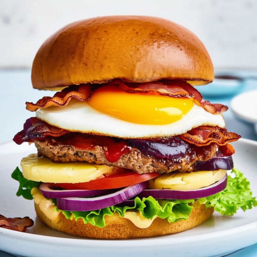 Aussie Style Burger With The Lot image