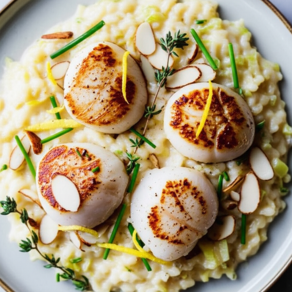 Australian Champagne And Scallop Risotto image