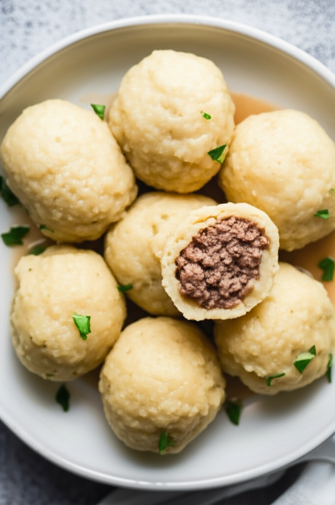 Austrian Meat Stuffed Dumplings G Hackknoedel