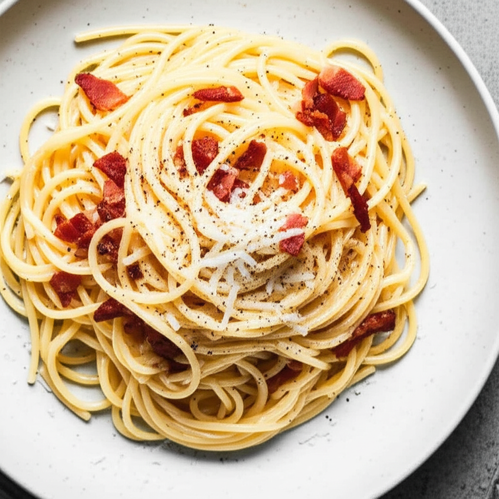 Authentic And Easy Pasta Carbonara image