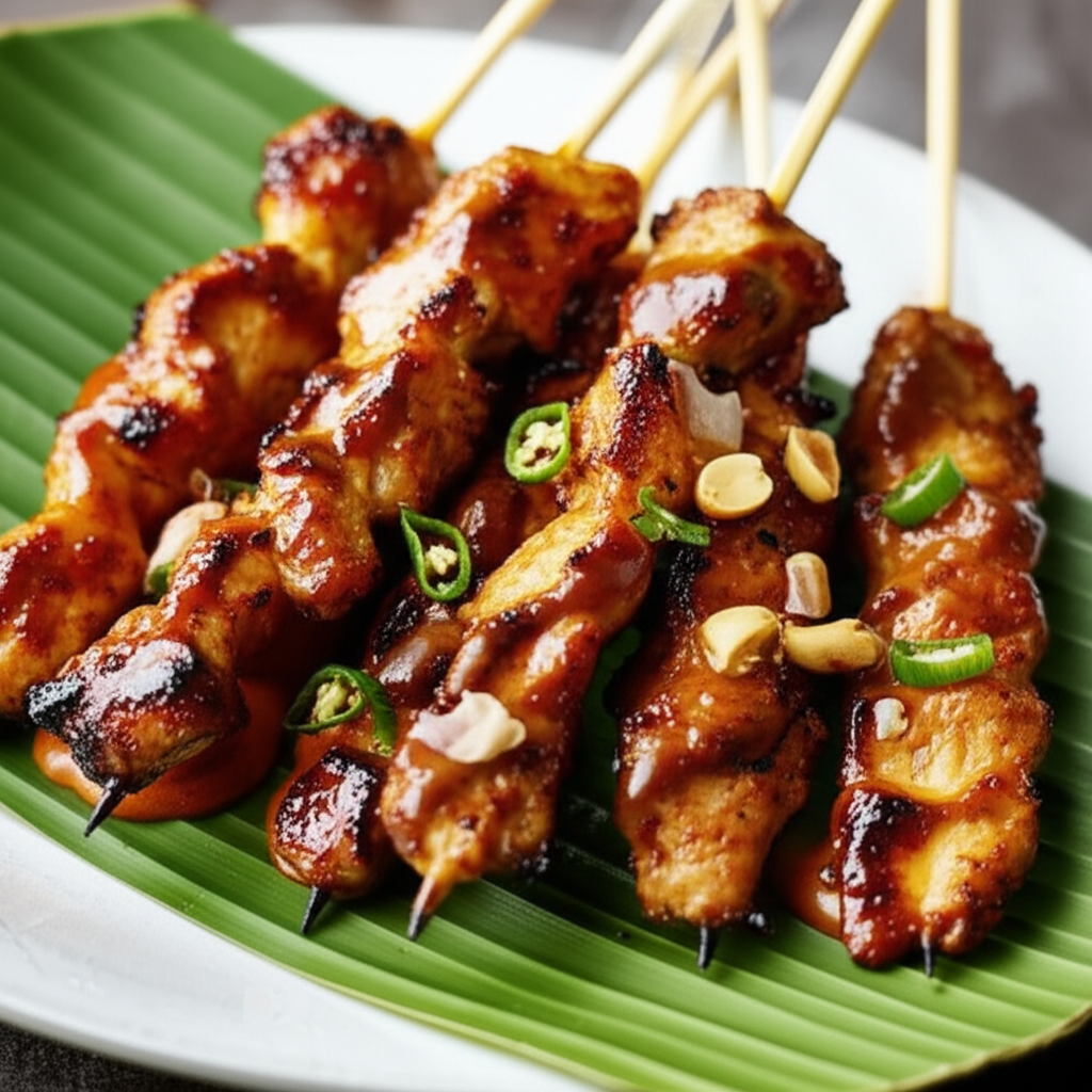 Authentic Balinese Indonesian Satay Chicken image