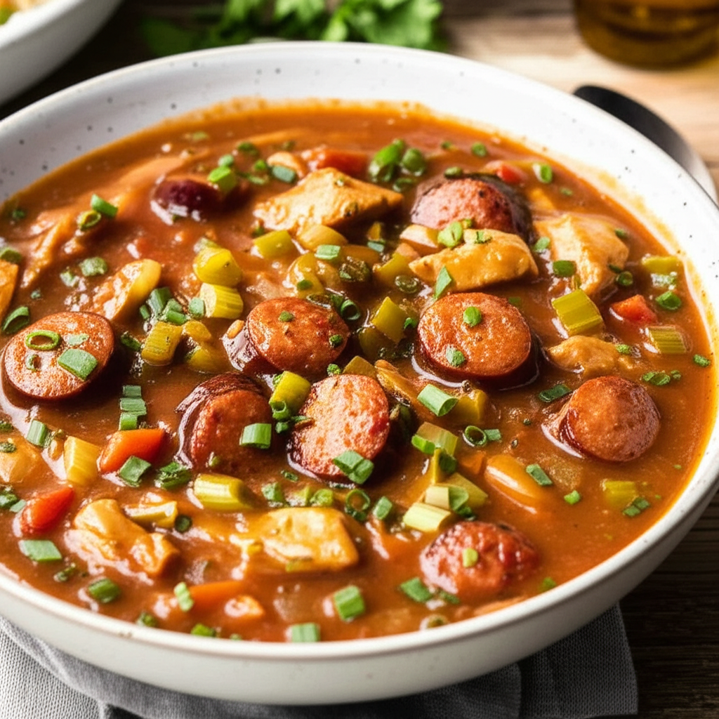 Authentic Chicken And Andouille Sausage Gumbo image