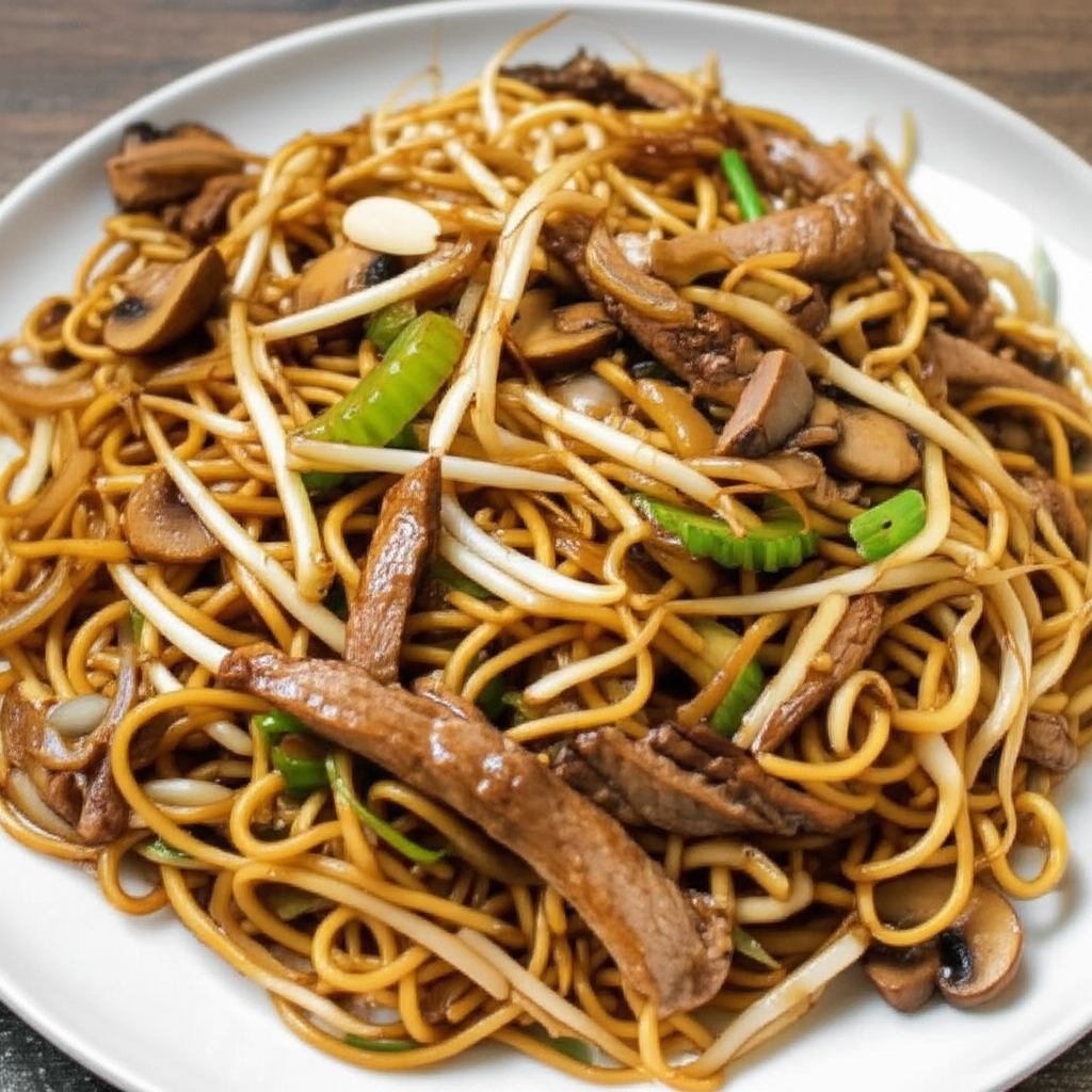 Authentic Chinese Pork Chow Mein image