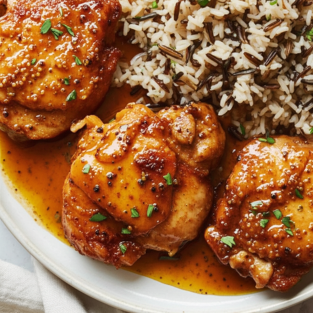Honey Mustard Chicken Thighs image