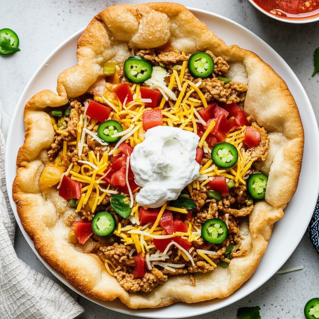 Authentic Navajo Indian Fry Bread Taco Bread image