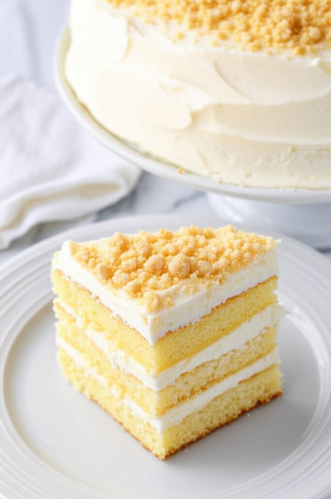 Authentic Olive Garden Lemon Cream Cake image