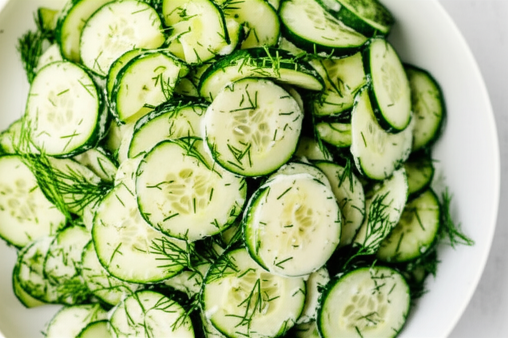 Authentic Polish Cucumber Salad Mizeria image