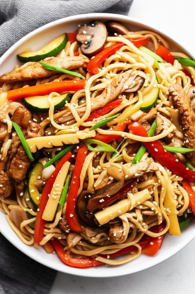 Authentic Pork Lo Mein Chinese image