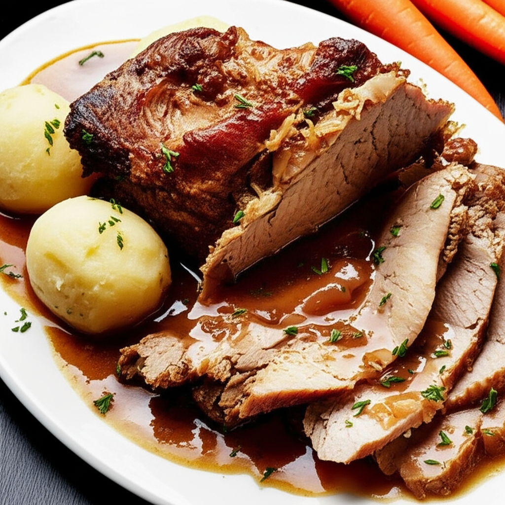 Authentic Schweinebraten German Pork Roast Bavarian Style image