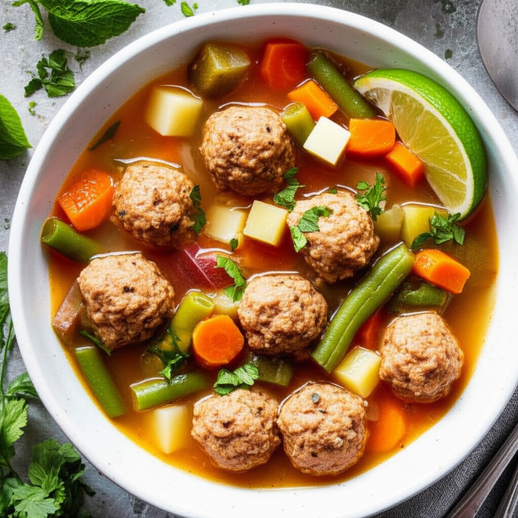 Authentic Sopa De Albondigas Meatball Soup image