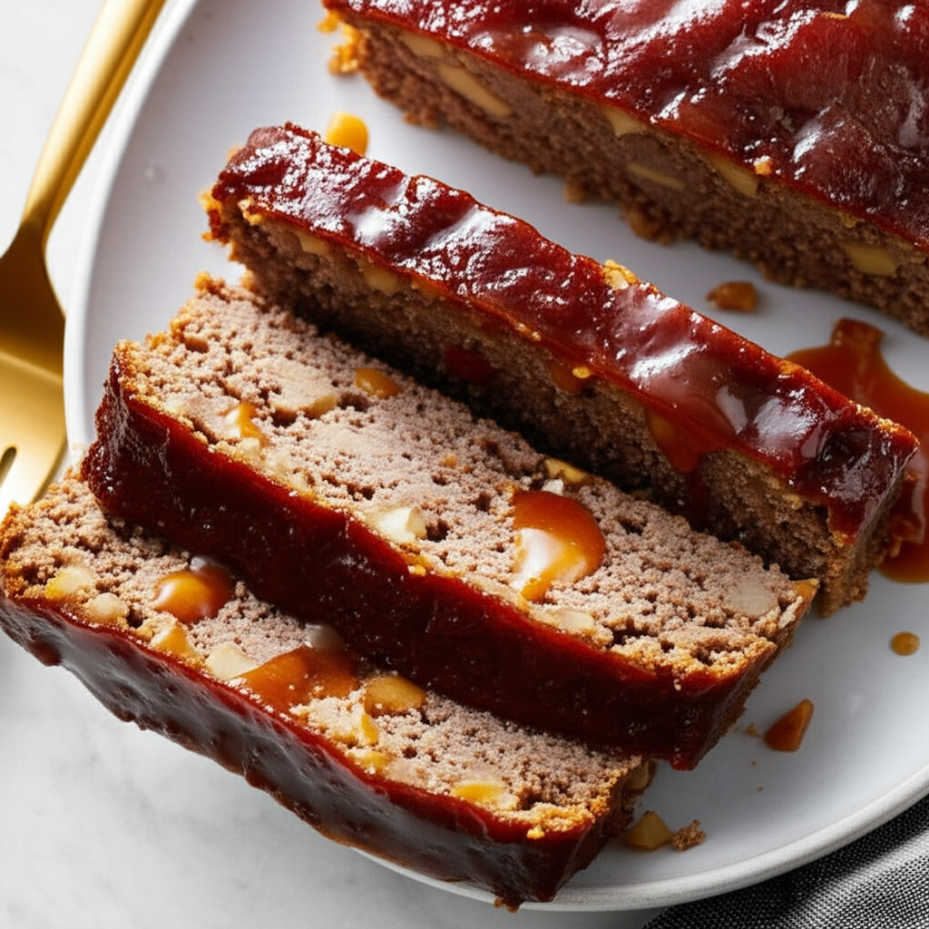 Autumn Apple Meatloaf With Apple Glaze image