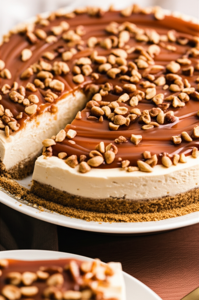 Autumn Caramel Apple Cheesecake Pie image