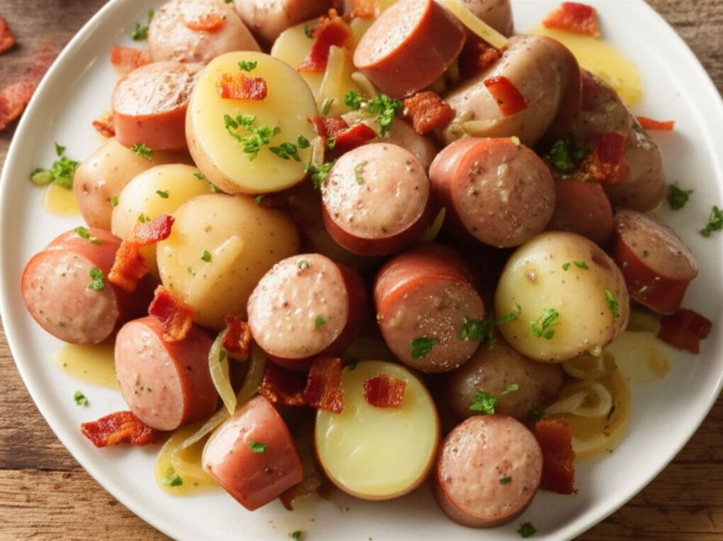 Hot German Potatoes And Knockwurst image