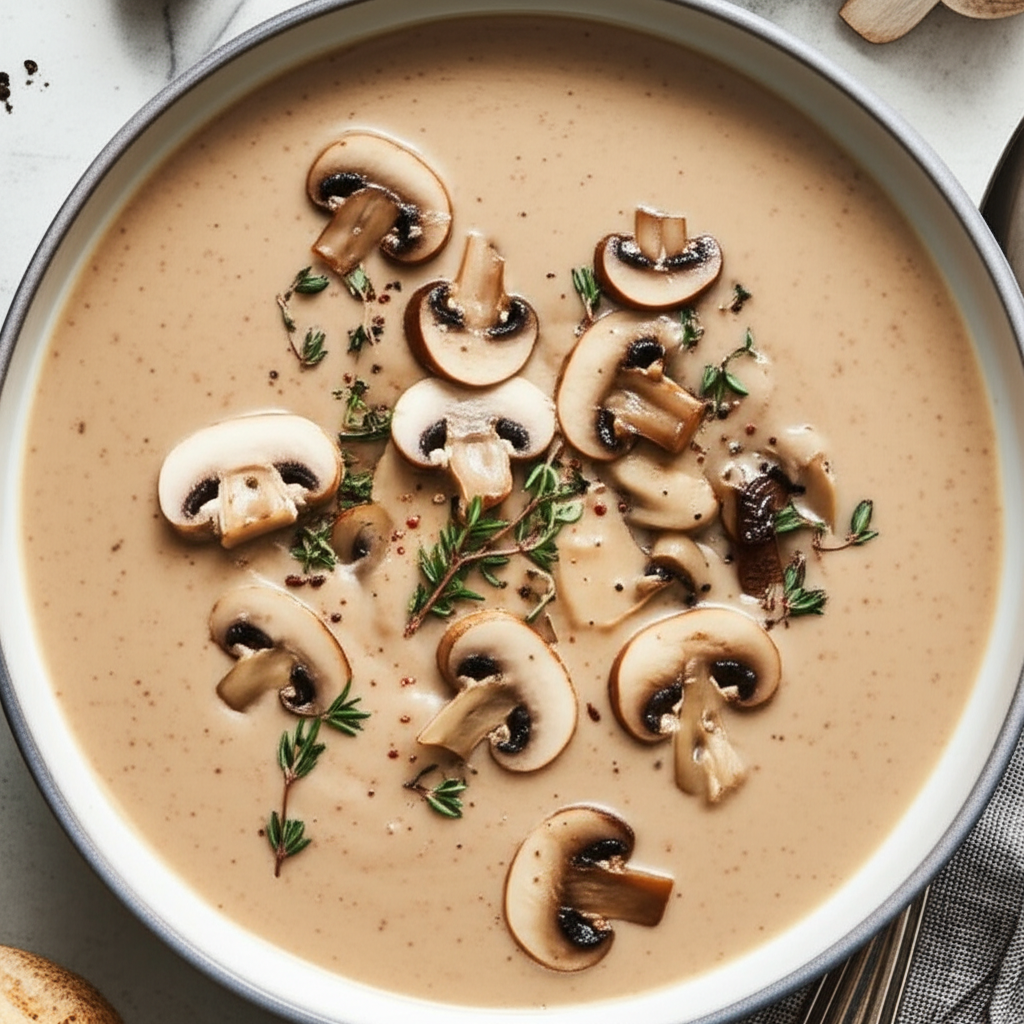 Autumn Cream Of Mushroom Soup image