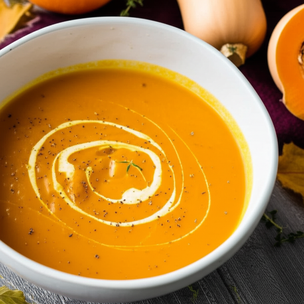 Autumn Gold Butternut Squash Soup image