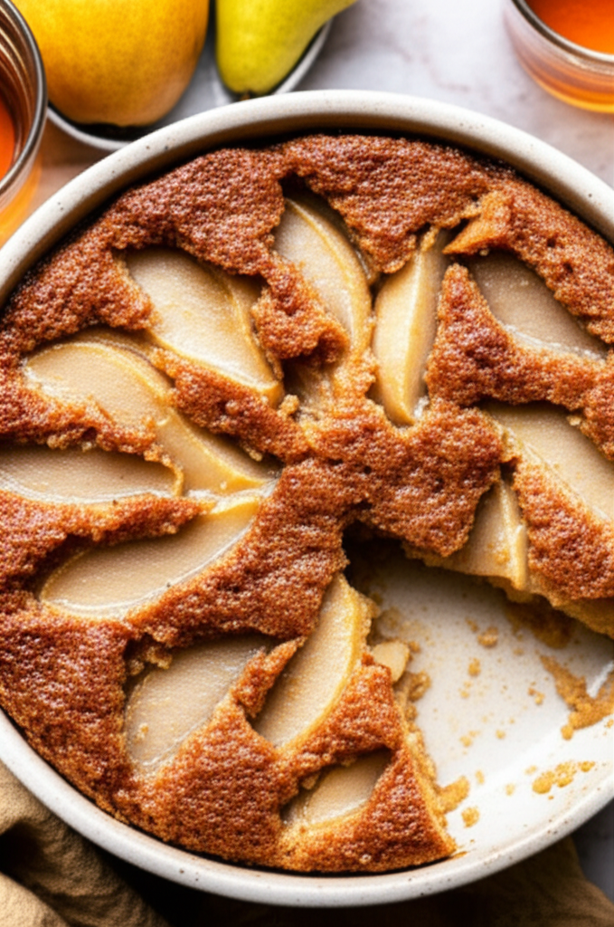 Autumn Pear Apple Pudding Cake image