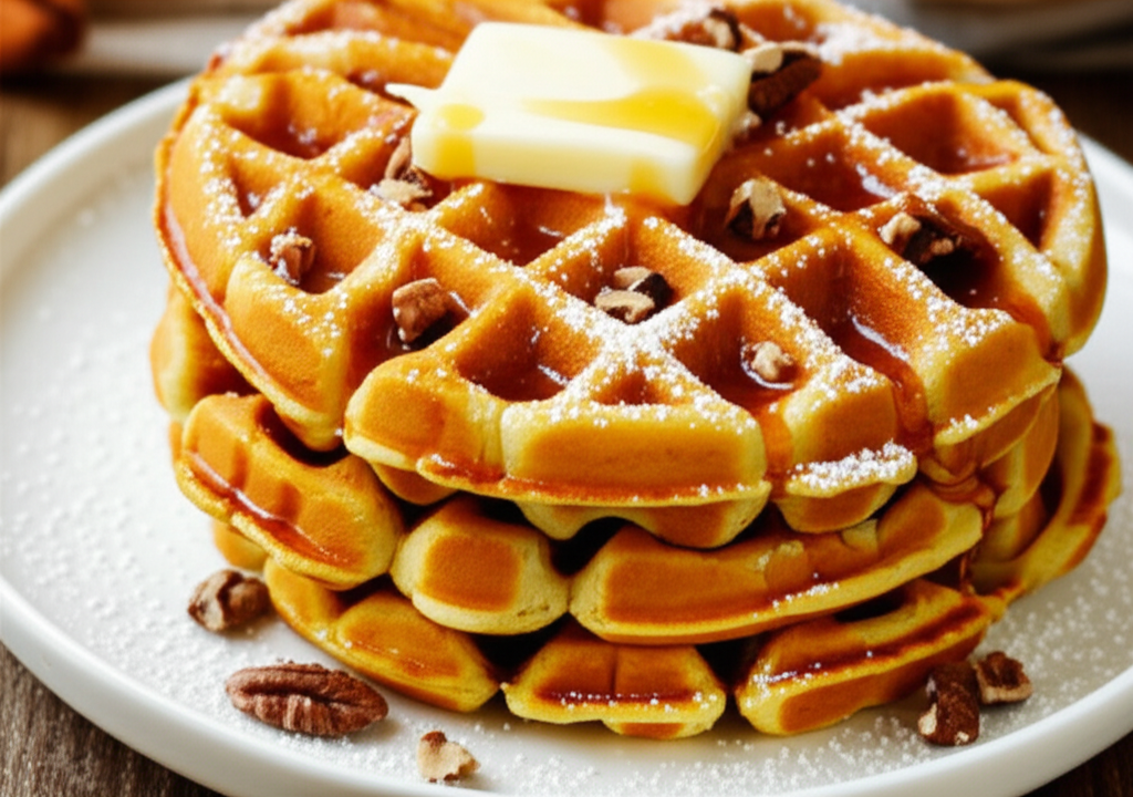 Autumn Pumpkin Waffles image