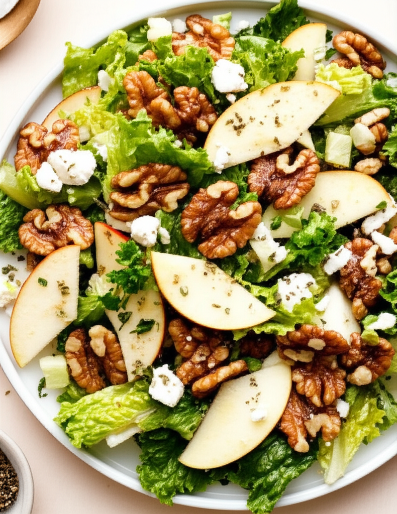 Autumn Salad With Apples And Candied Walnuts image