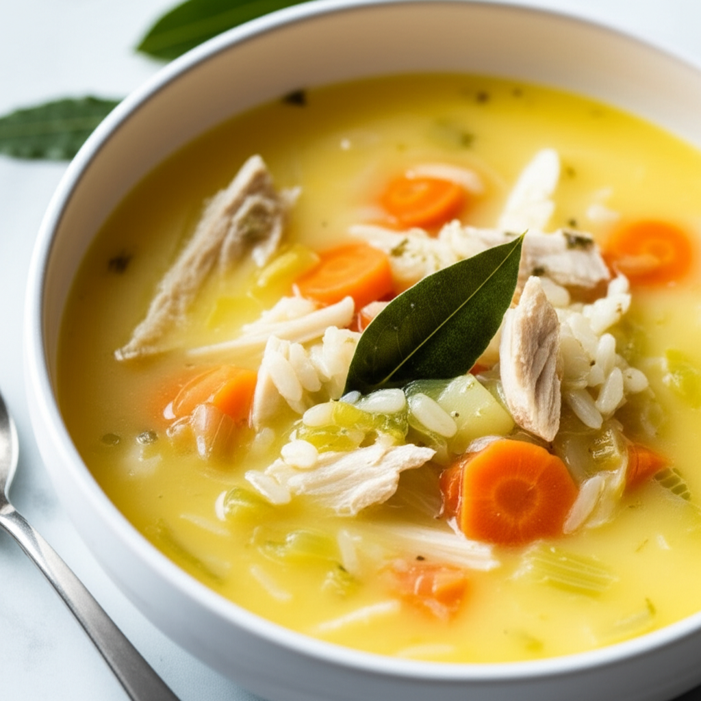 Avgolemono Chicken Soup With Egg Lemon Sauce image