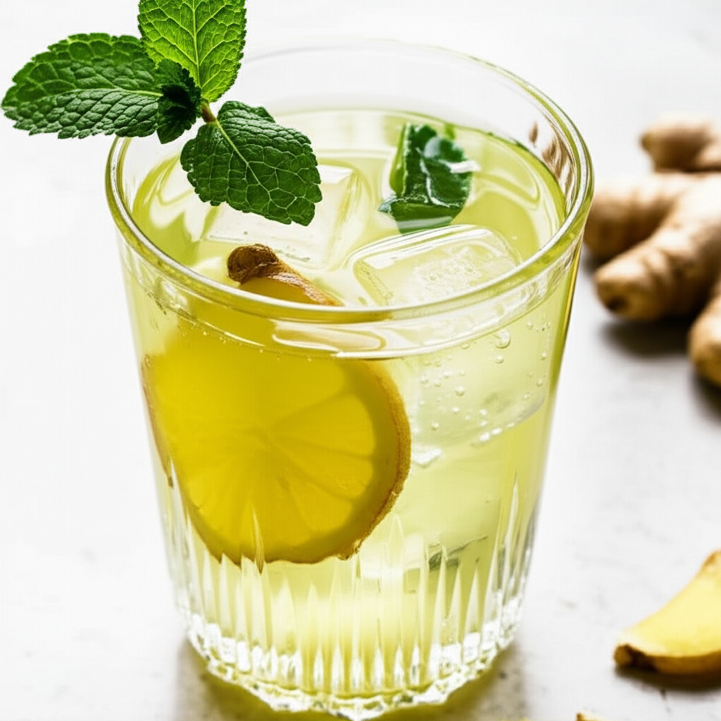 Iced Green Tea With Ginger image