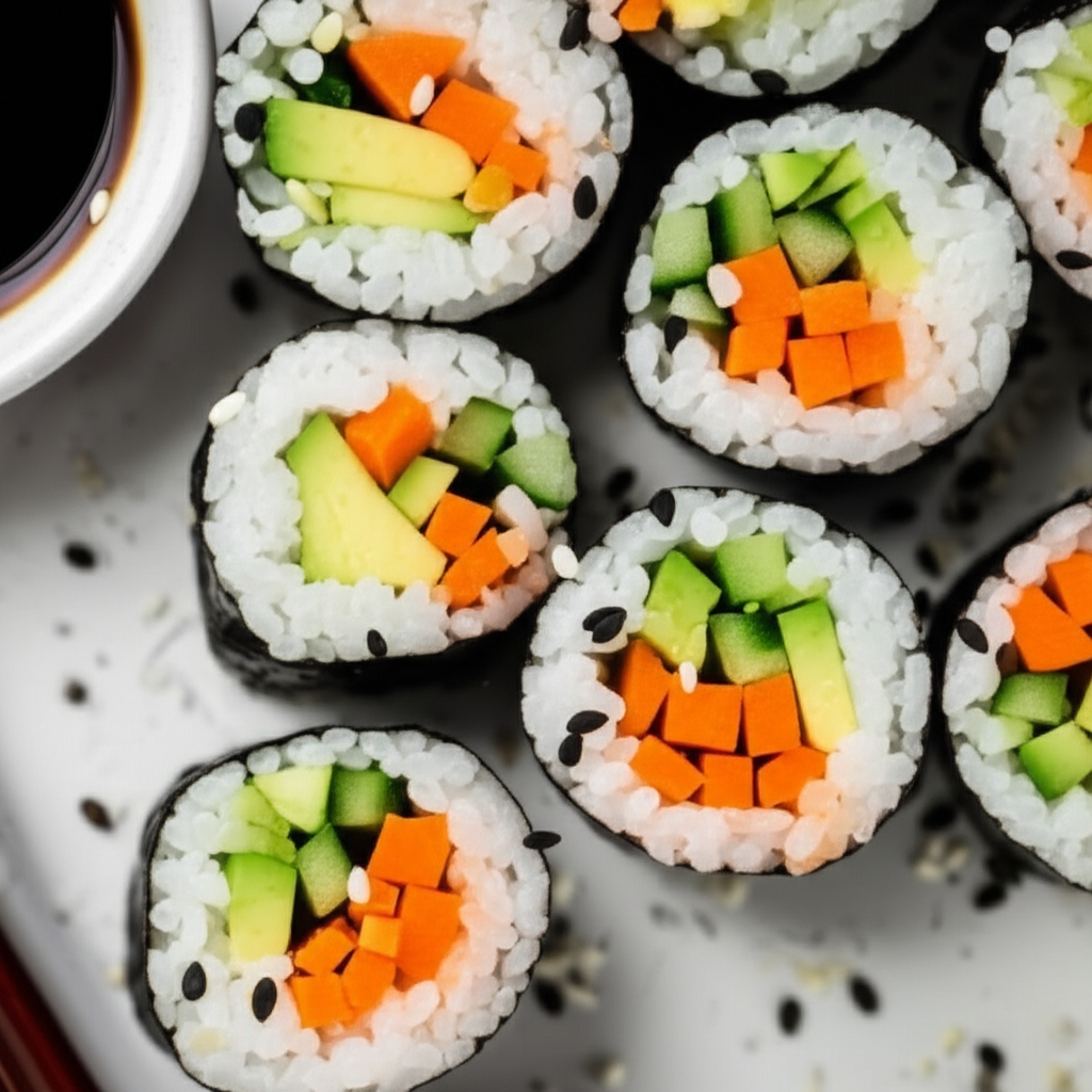 Avocado Vegetable Sushi Gluten Free Vegan image