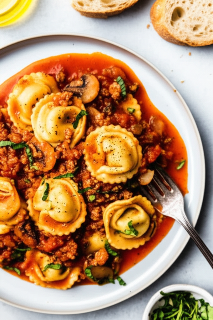 20 Minute Easy Ravioli Or Tortellini Bolognese image